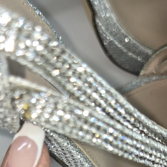 Nina Freya sparkle strappy evening shoe Size 10 Adjustable Ankle Strap New💞 - Picture 8 of 11